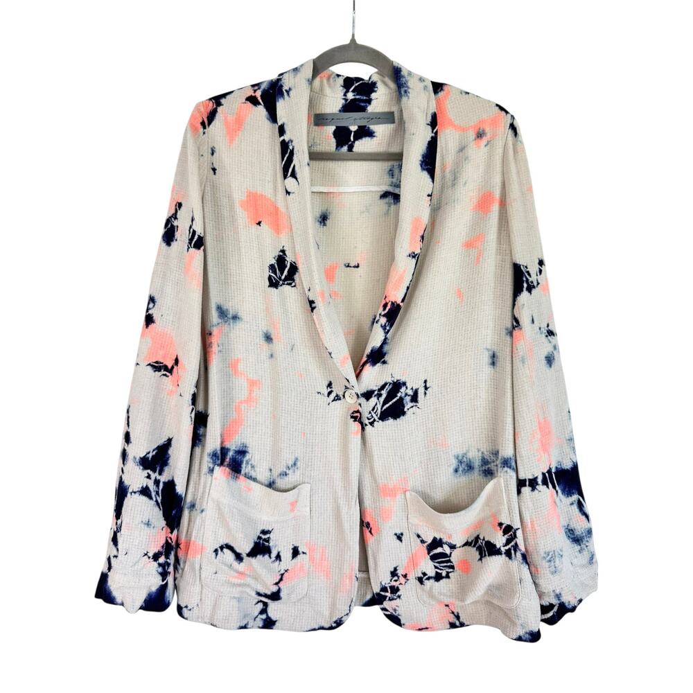 Raquel Allegra Woven Silk Tie Dye Jacket 1 Small S